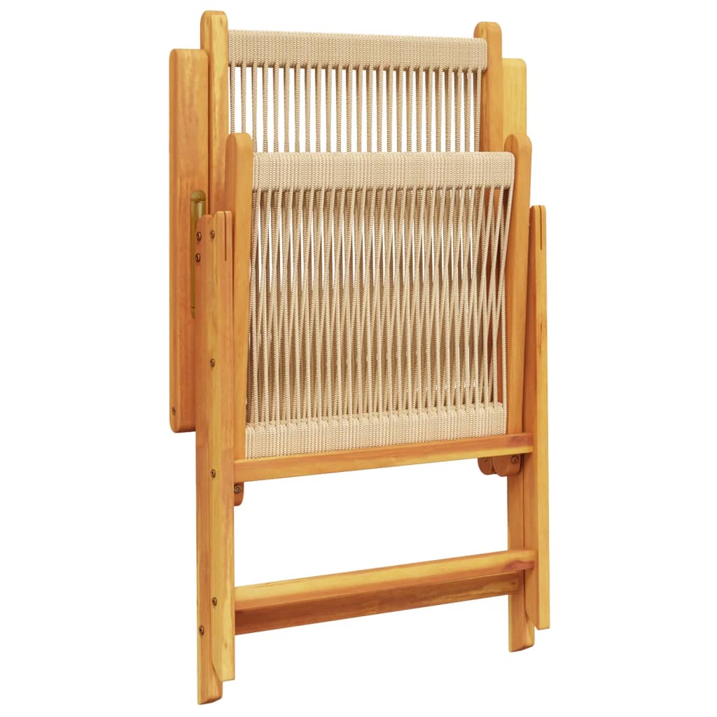 Lenestoler For Hage 4 Stk Beige Heltre Akasie