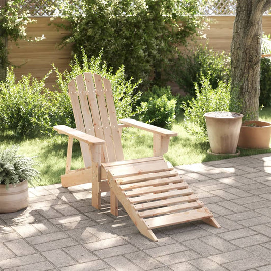 Adirondack-Stol Med Ottoman Heltre Gran