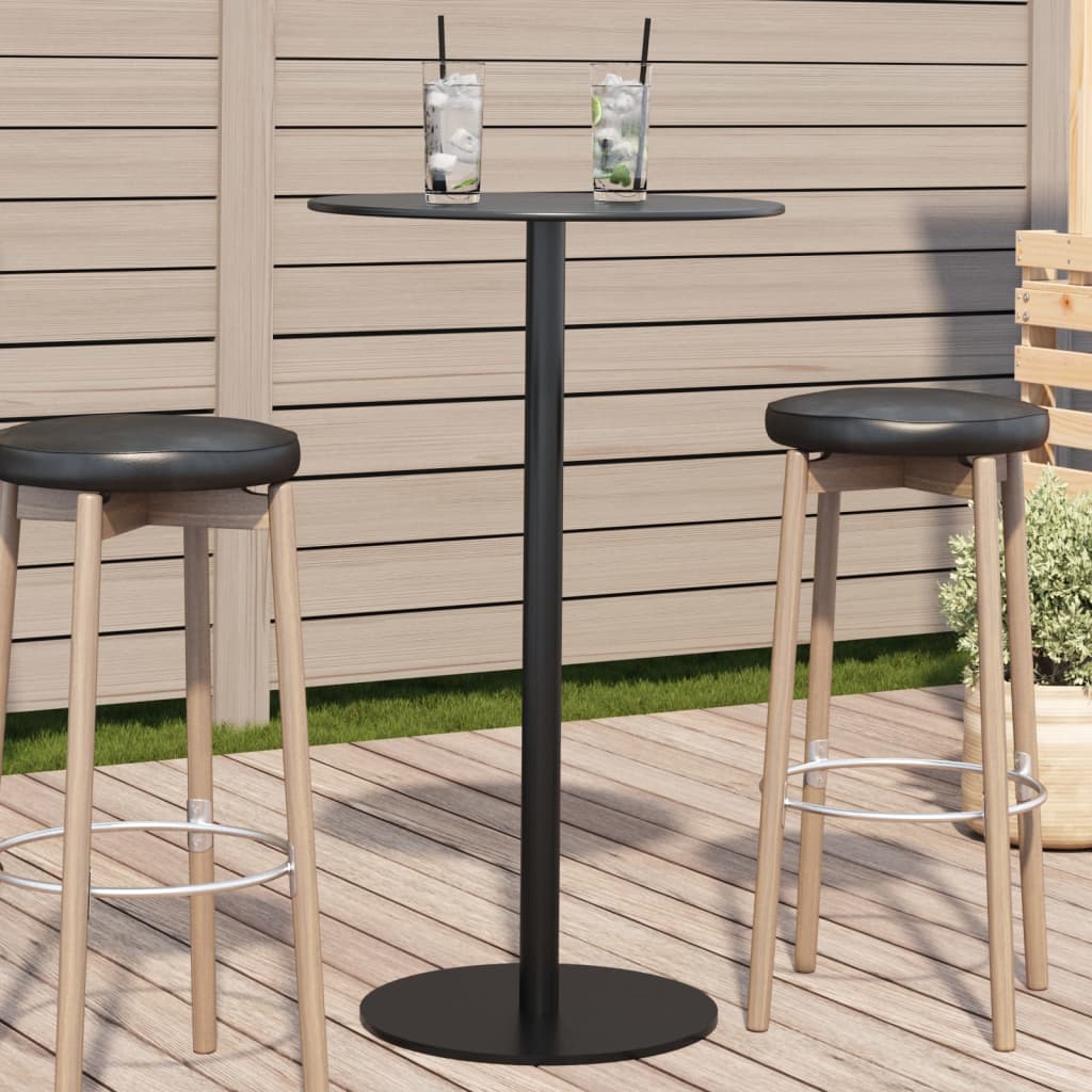 Hagebord Rundt Svart Ø60X105 Cm Stål
