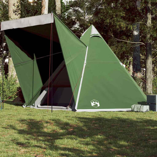 Tipi-Telt For Camping 6 Personer Grønn Vanntett