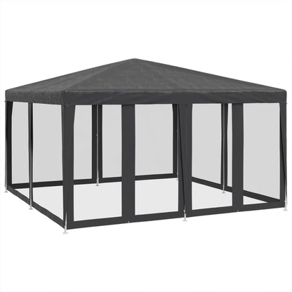Festtelt Med 8 Sidevegger Av Netting Antrasitt 4X4 M Hdpe