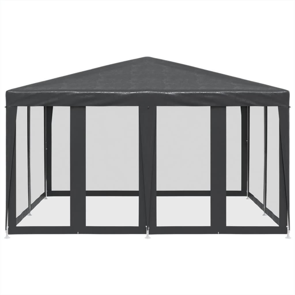 Festtelt Med 8 Sidevegger Av Netting Antrasitt 4X4 M Hdpe