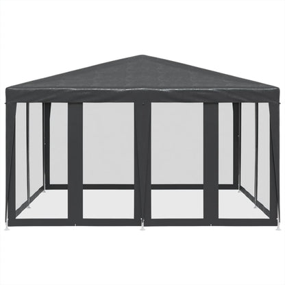 Festtelt Med 8 Sidevegger Av Netting Antrasitt 4X4 M Hdpe