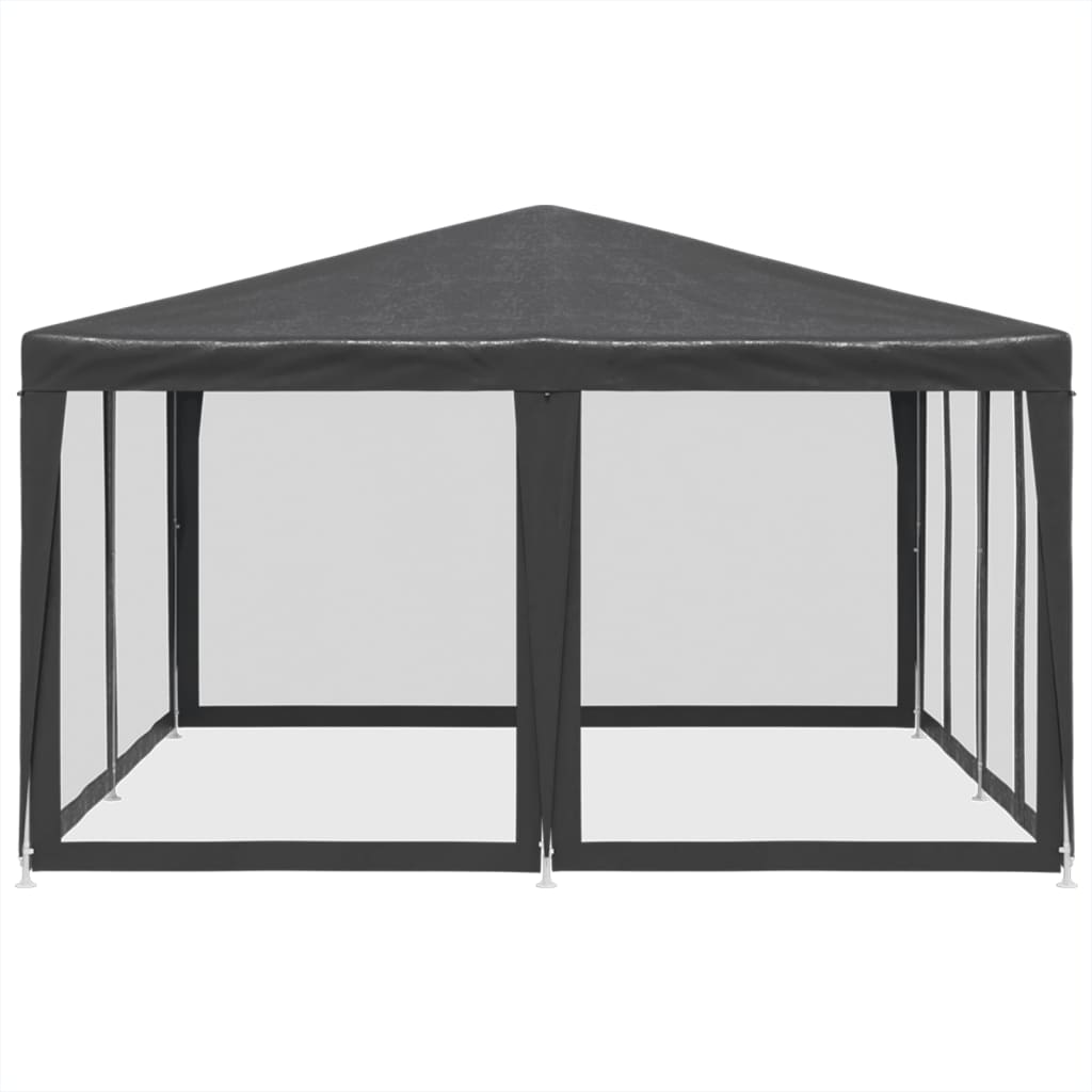 Festtelt Med 8 Sidevegger Av Netting Antrasitt 4X4 M Hdpe