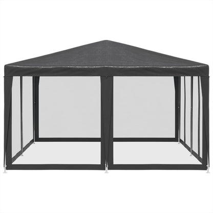 Festtelt Med 8 Sidevegger Av Netting Antrasitt 4X4 M Hdpe
