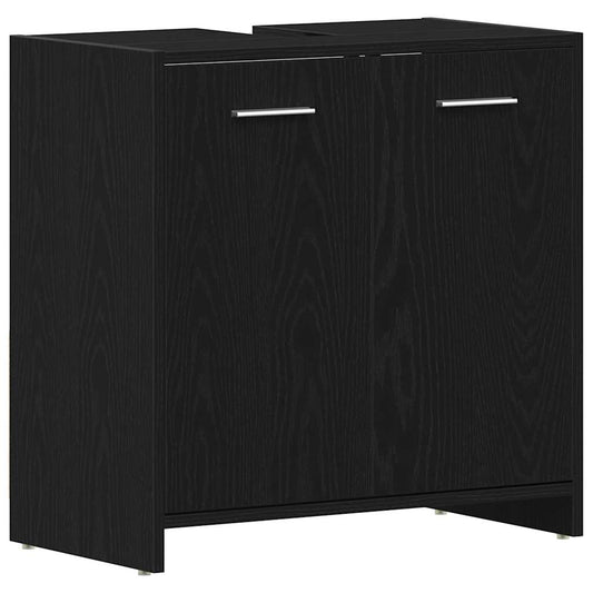 Servantskap Svart Eik 60X33X60 Cm Konstruert Tre