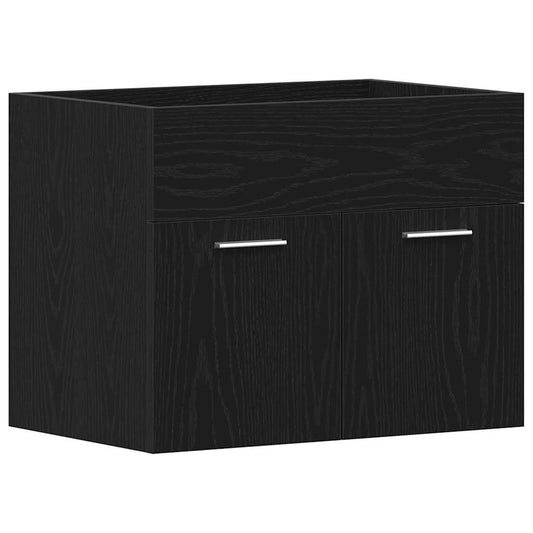 Baderomsvaskskap Svart Eik 60X38,5X46 Cm Konstruert Tre