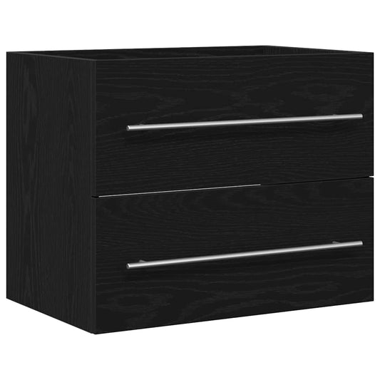 Badeservantskap Svart Eik 60X38,5X48 Cm Konstruert Tre
