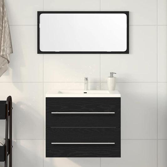 Badeservantskap Svart Eik 60X38,5X48 Cm Konstruert Tre