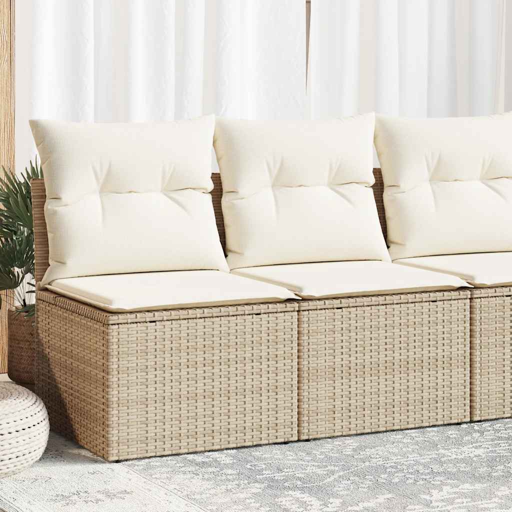 Hagesofaer Med Puter 2 Deler Beige Polyrotting Akasie