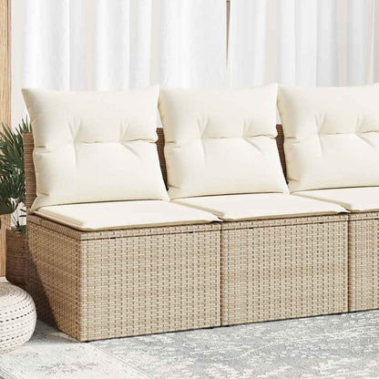 Hagesofaer Med Puter 2 Deler Beige Polyrotting Akasie