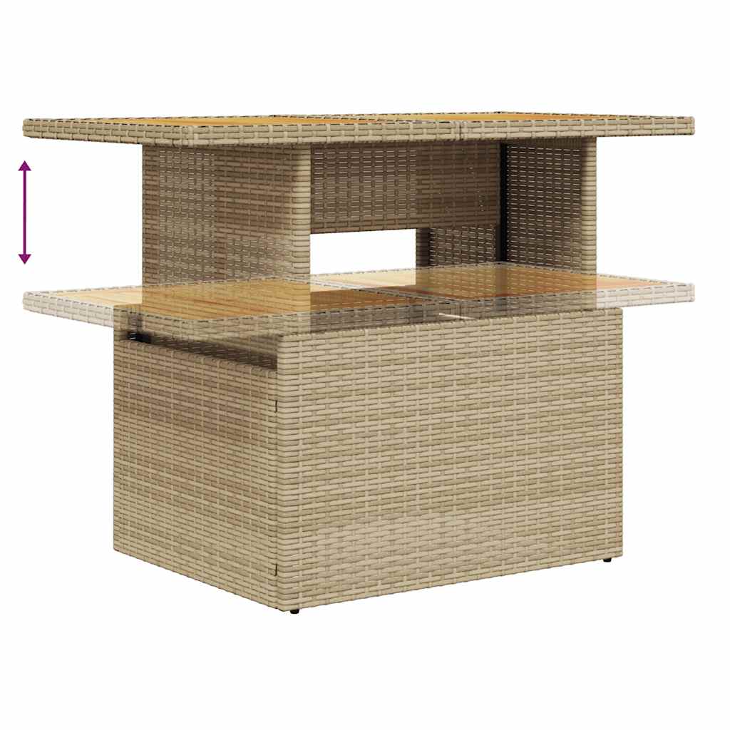 Hagesofaer Med Puter 10 Deler Beige Polyrotting Akasie