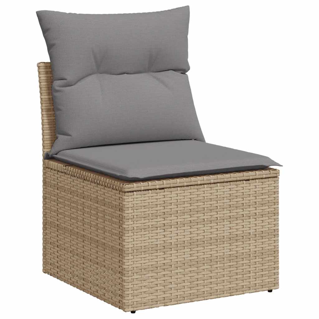 Hagesofaer Med Puter 10 Deler Beige Polyrotting Akasie
