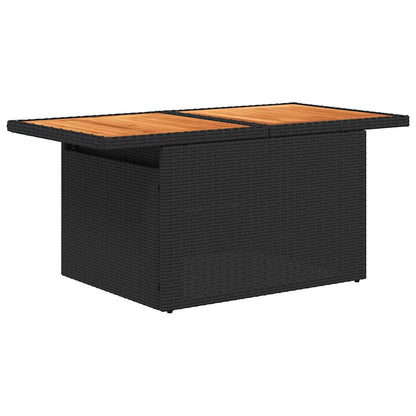 Hagesofaer Med Puter 6 Deler Svart Polyrotting Akasie