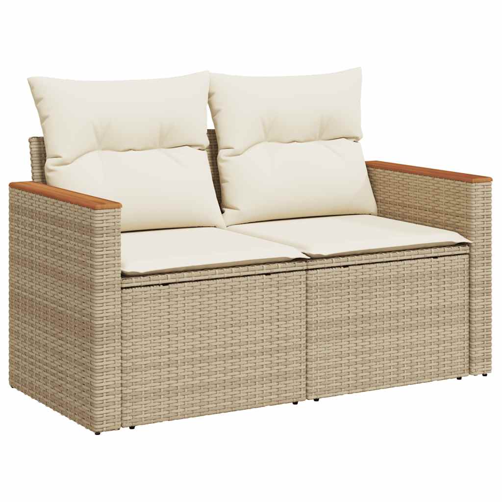 Hagesofaer Med Puter 7 Deler Beige Polyrotting Akasie