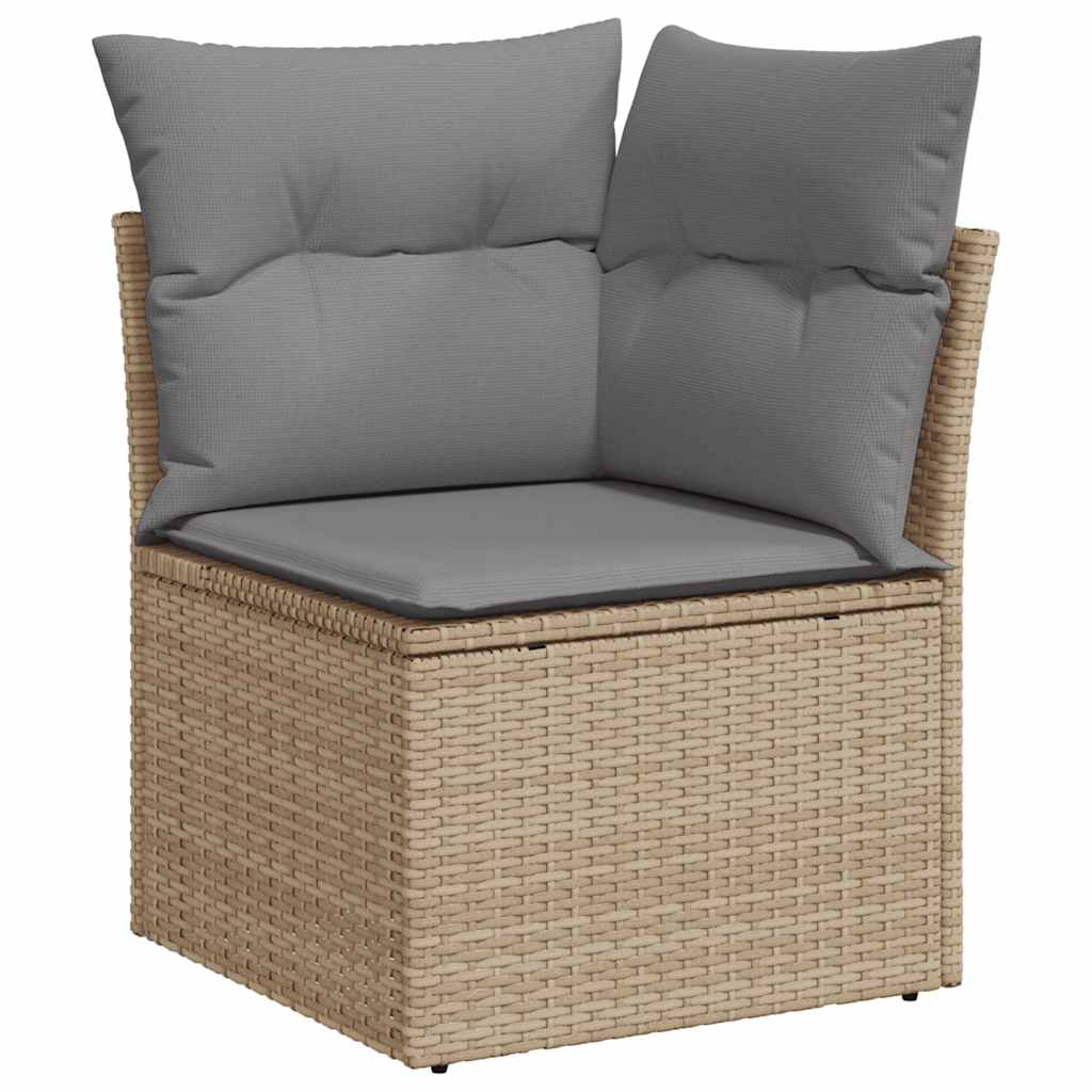 Hagesofaer Med Puter 7 Deler Beige Polyrotting Akasie