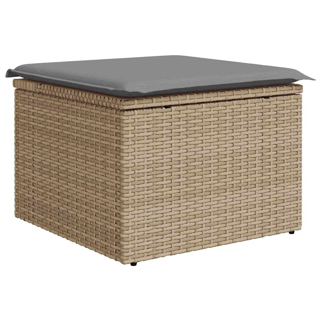 Hagesofaer Med Puter 7 Deler Beige Polyrotting Akasie