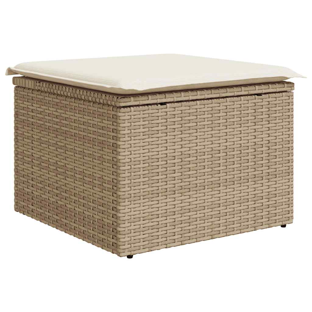 Hagesofaer Med Puter 9 Deler Beige Polyrotting Akasie
