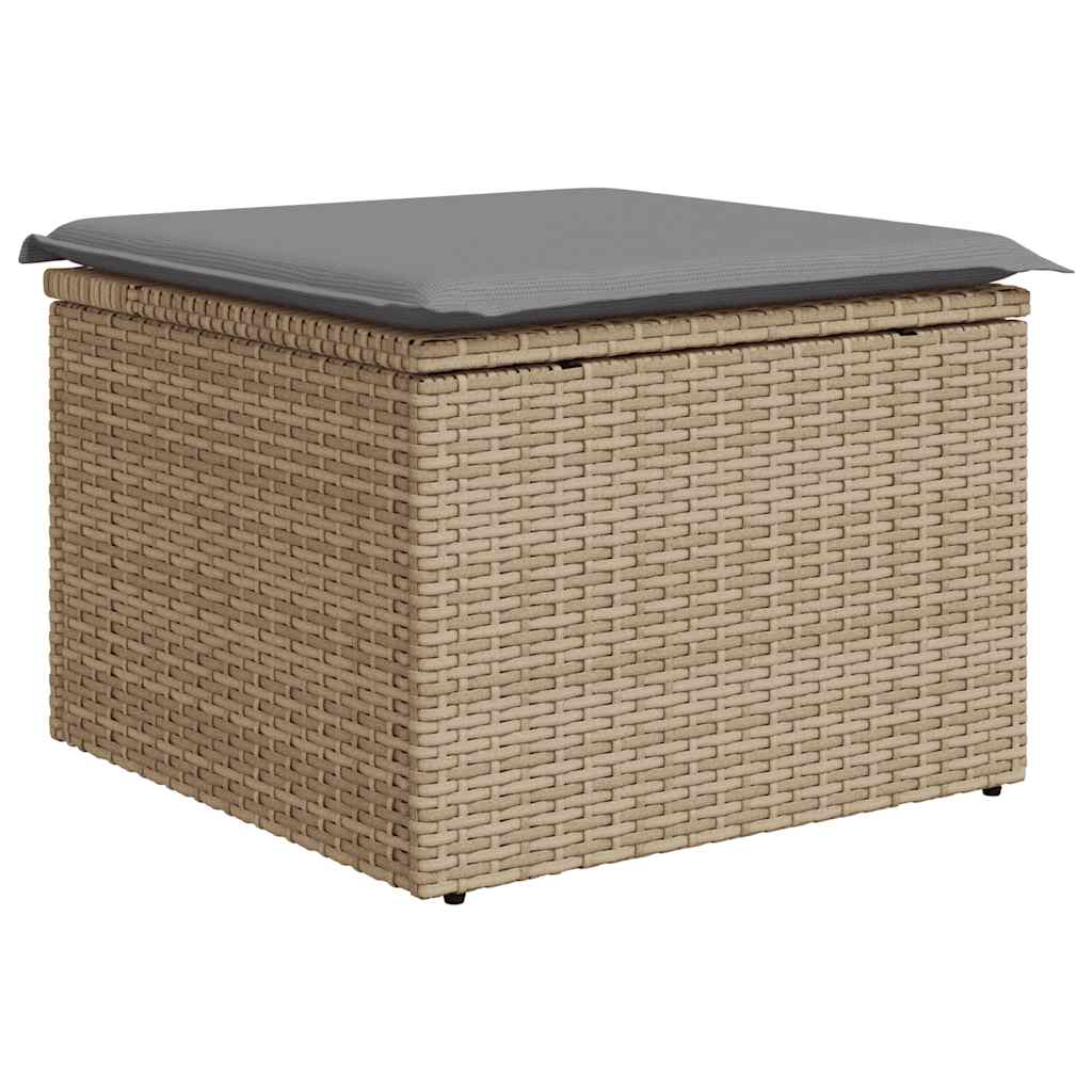 Hagesofaer Med Puter 9 Deler Beige Polyrotting Akasie