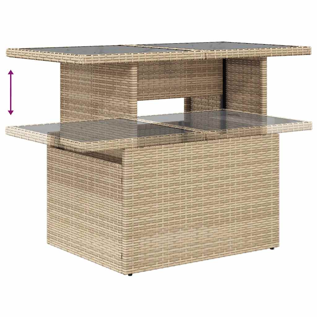 Hagesofaer Med Puter 9 Deler Beige Polyrotting Akasie