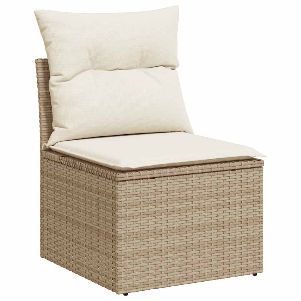 Hagesofaer Med Puter 10 Deler Beige Polyrotting Akasie