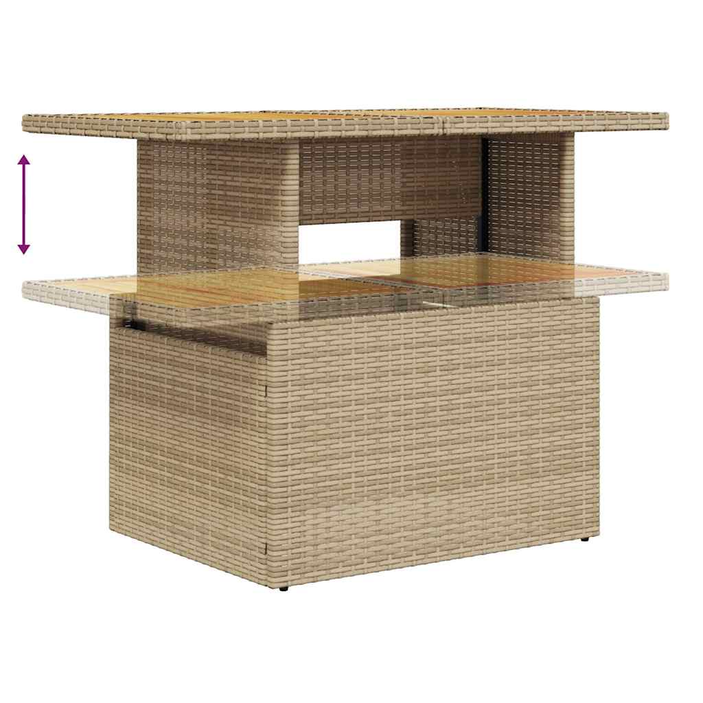 Hagesofaer Med Puter 10 Deler Beige Polyrotting Akasie