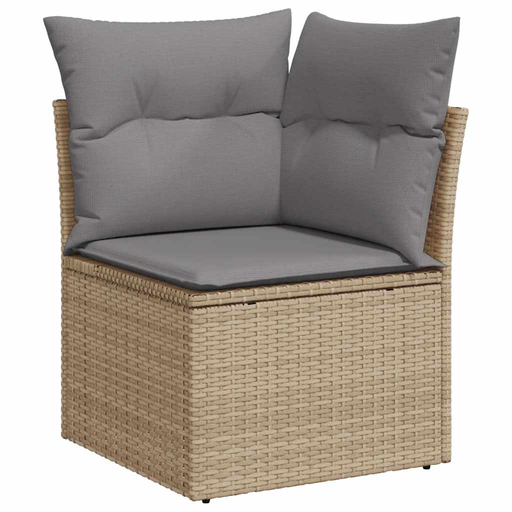 Hagesofaer Med Puter 10 Deler Beige Polyrotting Akasie