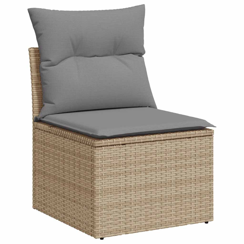 Hagesofaer Med Puter 10 Deler Beige Polyrotting Akasie