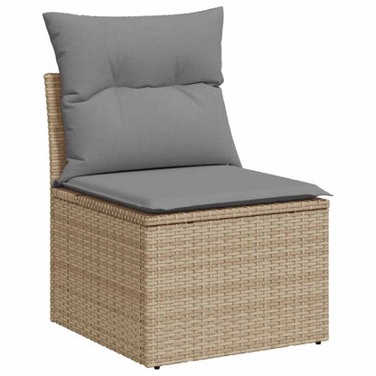Hagesofaer Med Puter 10 Deler Beige Polyrotting Akasie