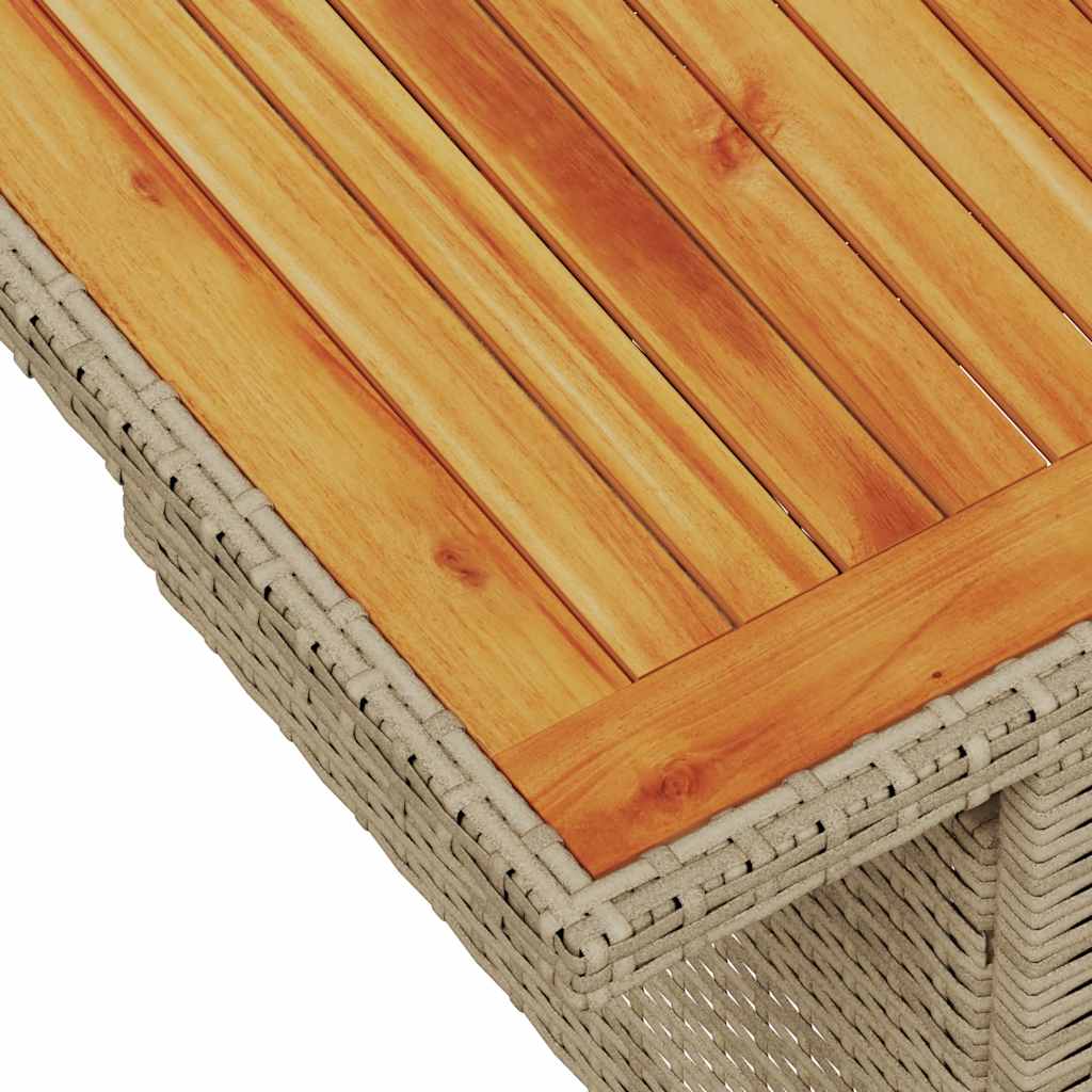 Hagesofaer Med Puter 6 Deler Beige Polyrotting Akasie