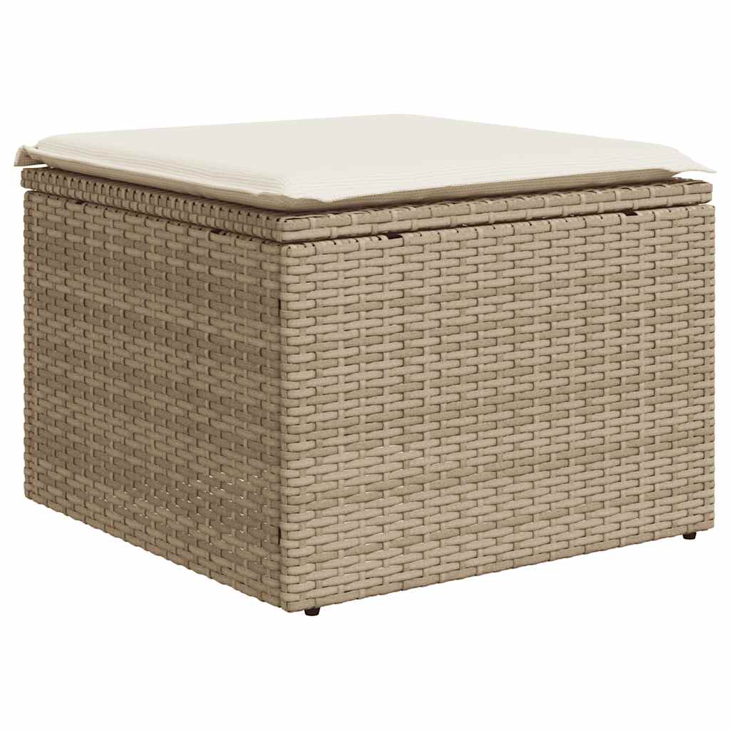Hagesofaer Med Puter 2 Deler Beige Polyrotting Akasie