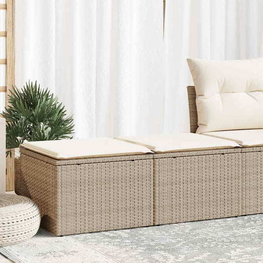 Hagesofaer Med Puter 2 Deler Beige Polyrotting Akasie