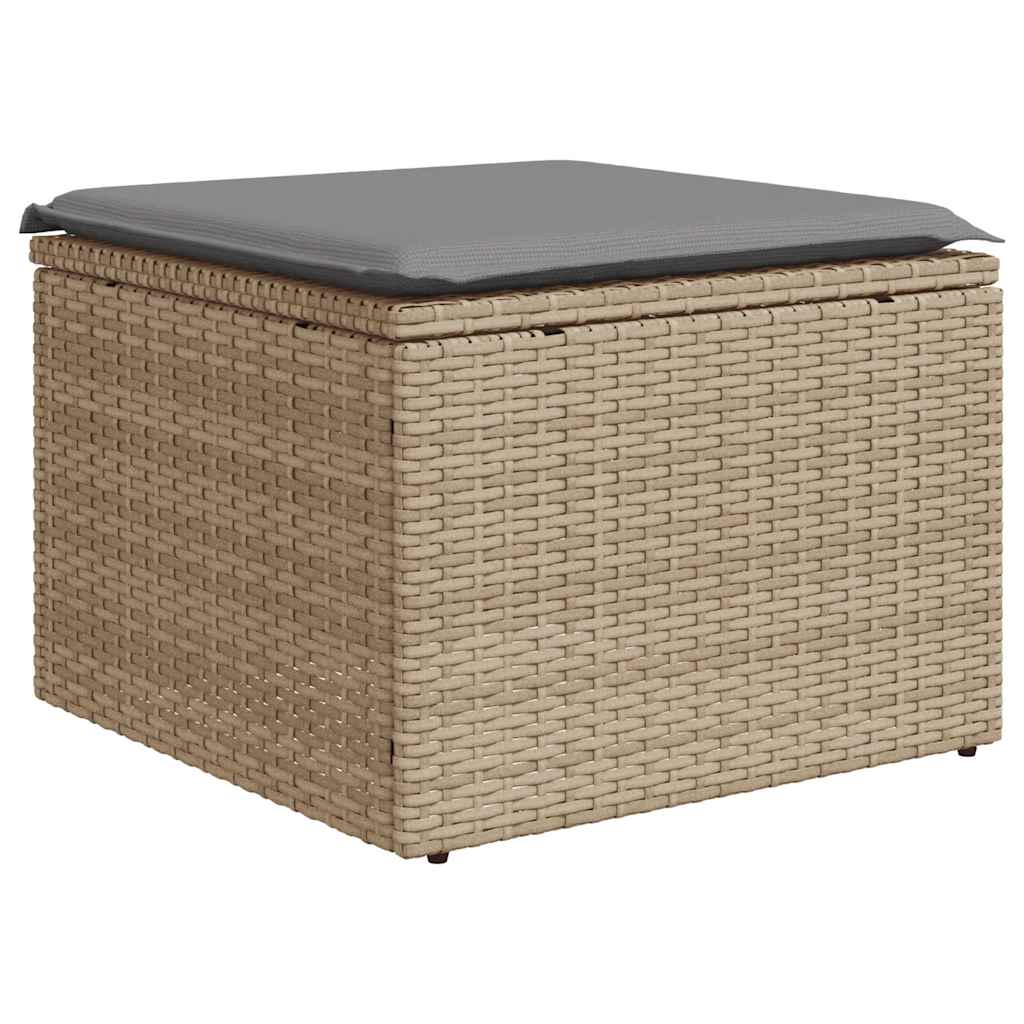 Hagesofaer Med Puter 2 Deler Beige Polyrotting Akasie