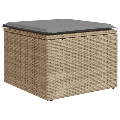 Hagesofaer Med Puter 2 Deler Beige Polyrotting Akasie