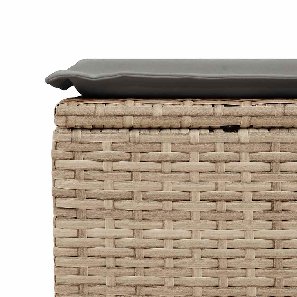 Hagesofaer Med Puter 2 Deler Beige Polyrotting Akasie