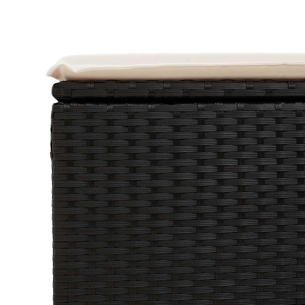 Hagesofaer Med Puter 2 Deler Svart Polyrotting Akasie