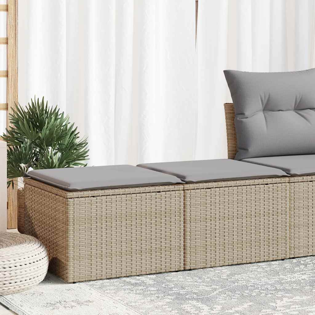 Hagesofaer Med Puter 2 Deler Beige Polyrotting Akasie