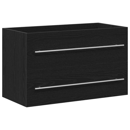 Servantskap Svart Eik 80X38,5X48 Cm Konstruert Tre