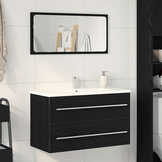 Servantskap Svart Eik 80X38,5X48 Cm Konstruert Tre