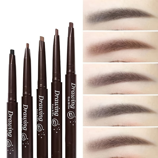 5-Color Waterproof Dual-Ended Eyebrow Pencil – Long-Lasting & Natural Look