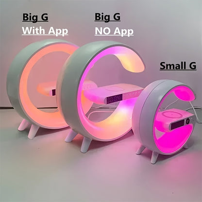 VIKEFON Multi-Function Wireless Charger & Speaker – RGB Light & Alarm Clock