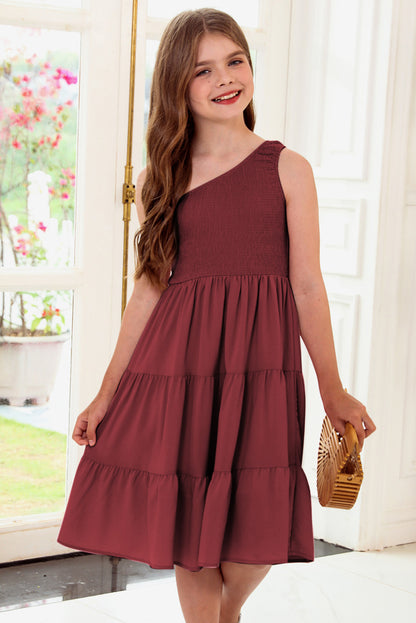 One-Shoulder Girls Dress