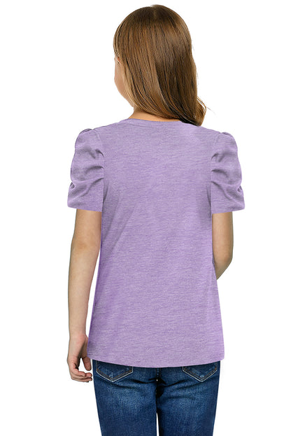 Puff Sleeve T-Shirt For Girls