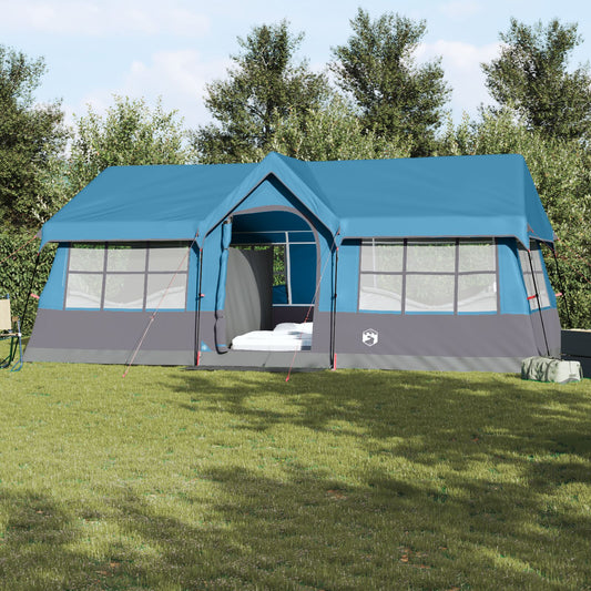 Camping Telt Med Vinduer Blå 12-Person Vanntett