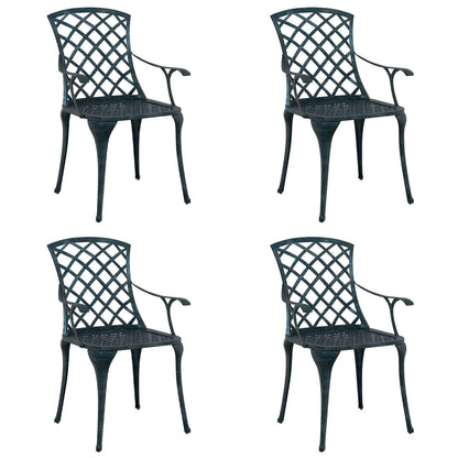 Hage Stoler Stable 4 Stk Grønn Støpt Aluminium