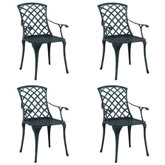Hage Stoler Stable 4 Stk Grønn Støpt Aluminium