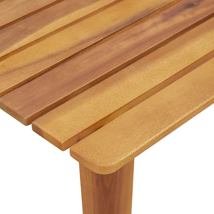 Hagemøbelset Med Bord, 3 Deler, Svart, Solid Akasietre