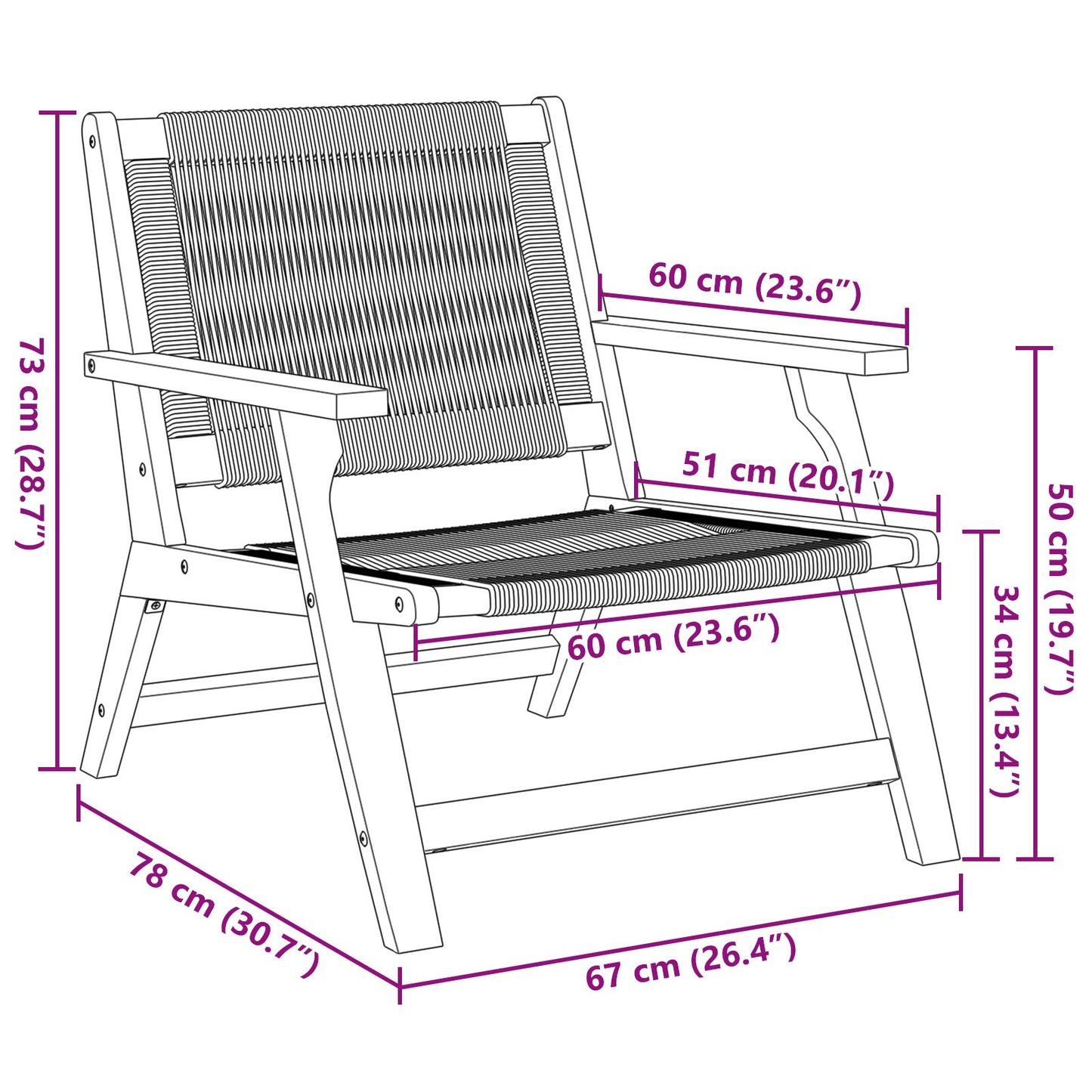 Hagemøbelset Med Bord, 3 Deler, Svart, Solid Akasietre