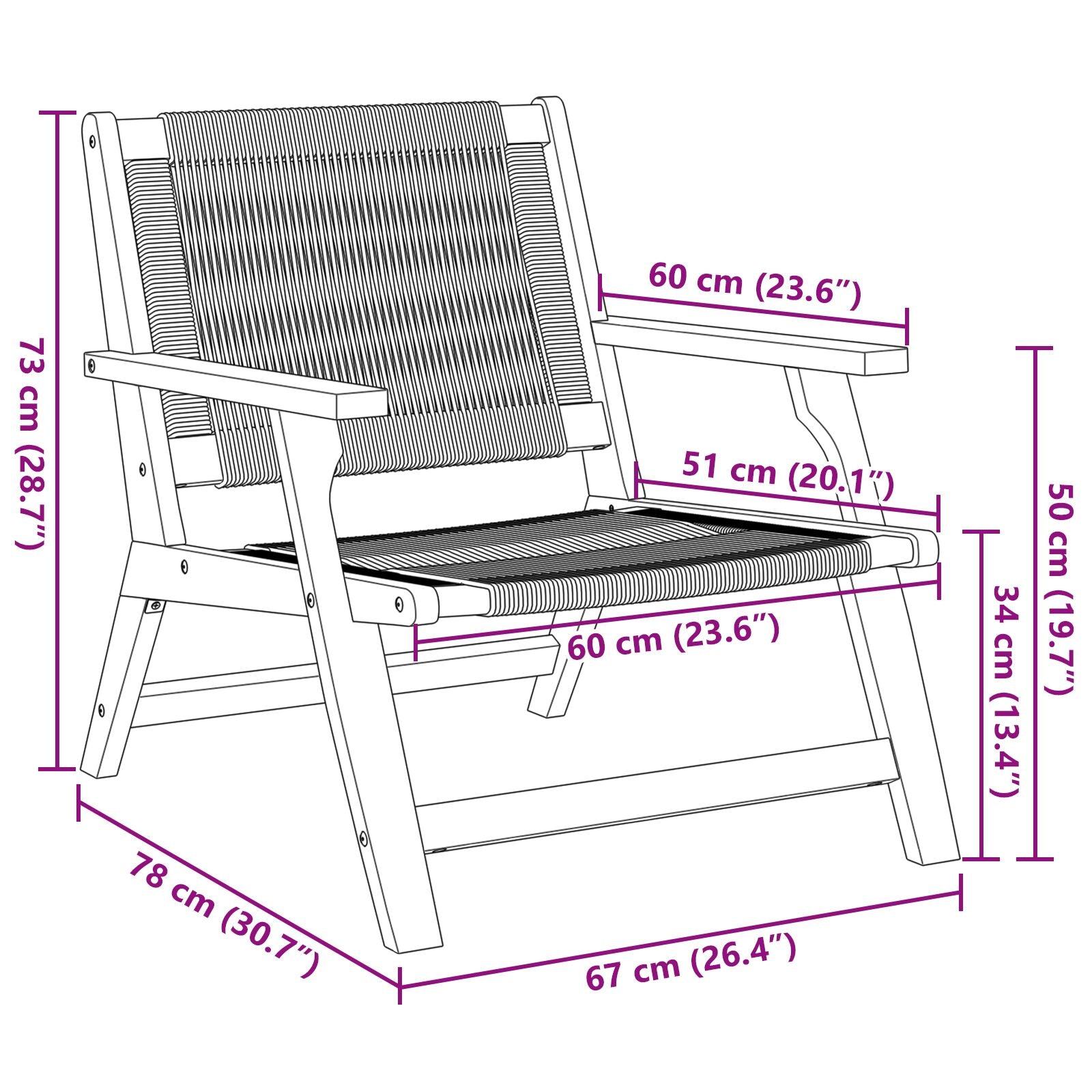 Hagemøbelset Med Bord, 3 Deler, Svart, Solid Akasietre