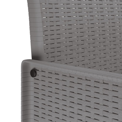 Hagemøbel Sett Med 4 Lysegrå, Taupe Puter Plast, Polyesterputene